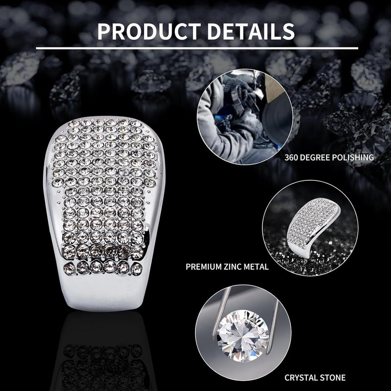 ZSJO Bling for Honda Car Accessory Gearbox Shift Cover Fit for 11th Gen Honda Accord Civic CR-V 2024. (Silver 5) - Image 5